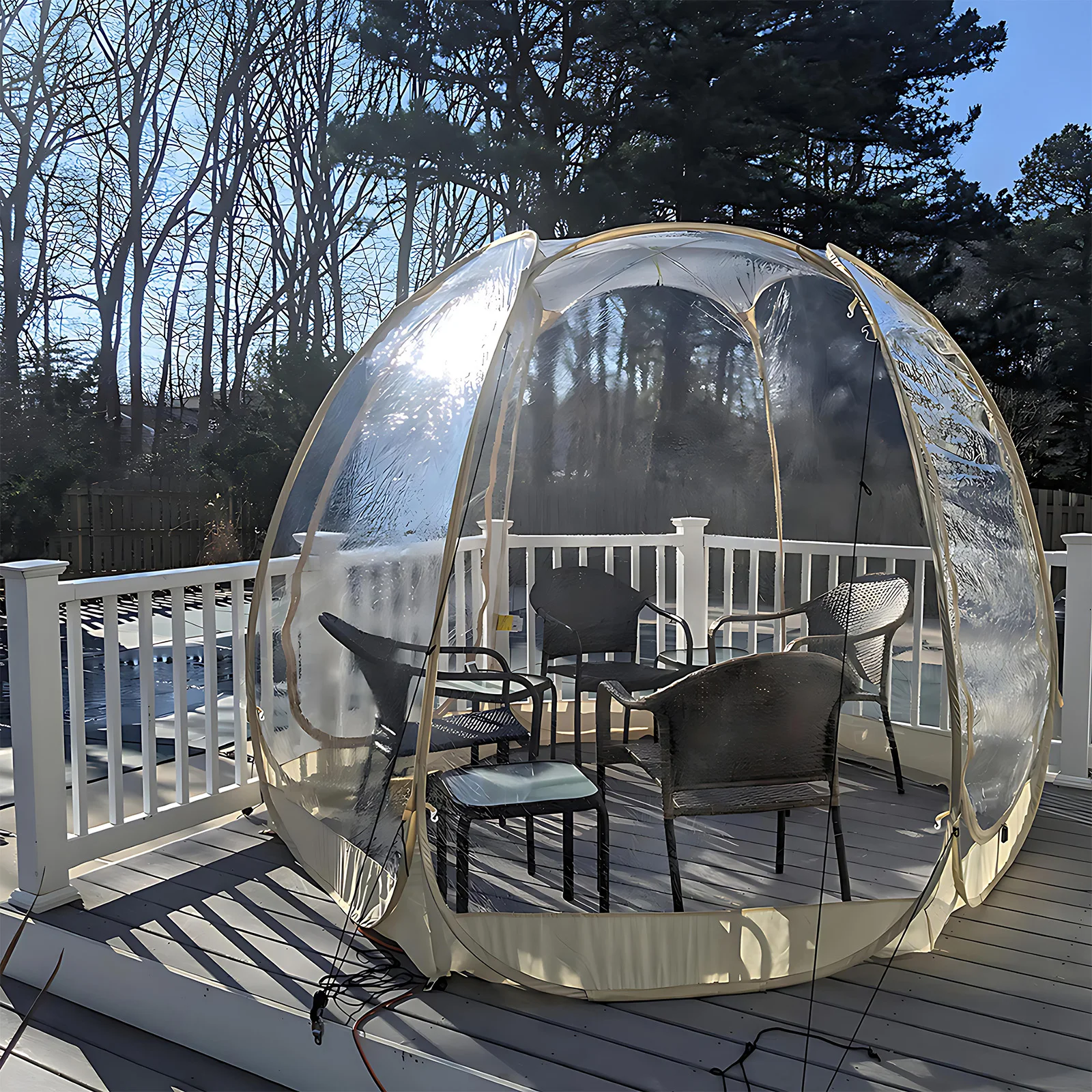 Large Quick-Set Bubble Tent Portable Outdoor Igloo Extreme Cold Resistant Winter Shelter for Camping And Backyard Use
