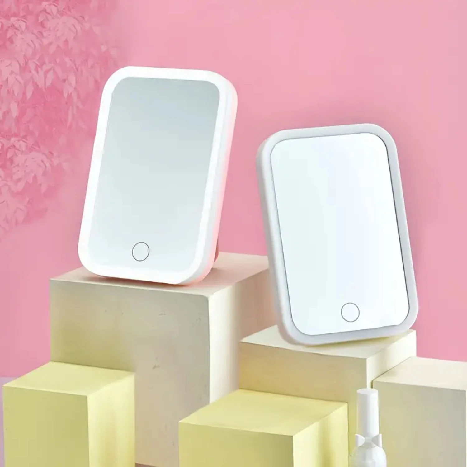 Desktop-LED-Schminkspiegel mit Touch-Control-Fülllicht, USB-betriebener Schönheitsspiegel für Studenten
