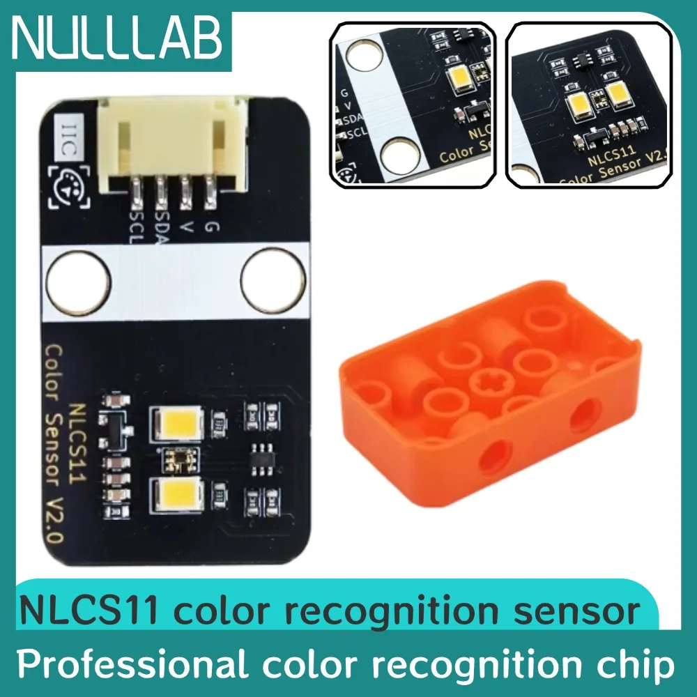 Replaceable TCS34725 Color Sensor IIC Communication NLCS11 Color Sensing Module PH2.0 Anti-Reverse Connection Interface Arduino