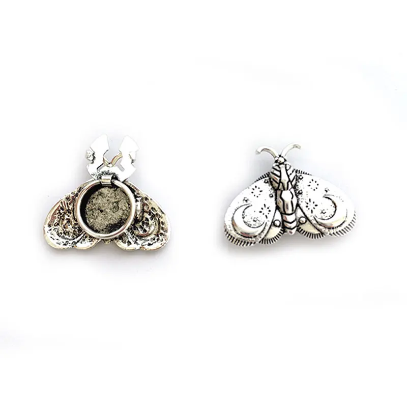 Stainless Steel Shirt Button Covers Gothic Moth Bat Owl Skull Cufflinks Clip Collar Brooch Accessories for Men Women