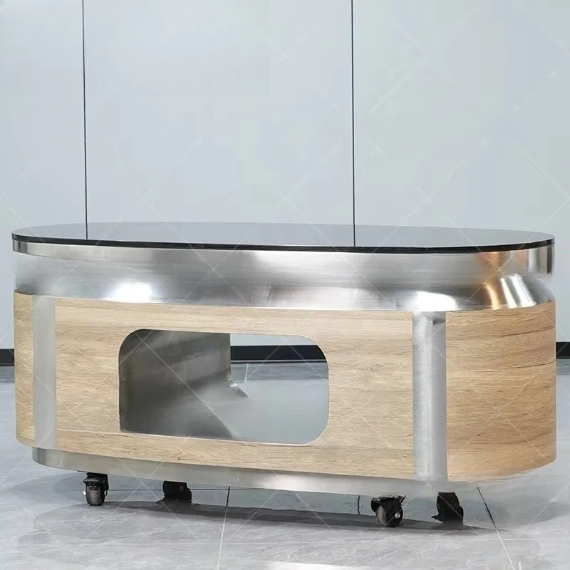 Hotel banquet catering restaurant stainless steel custom marble top event buffet table