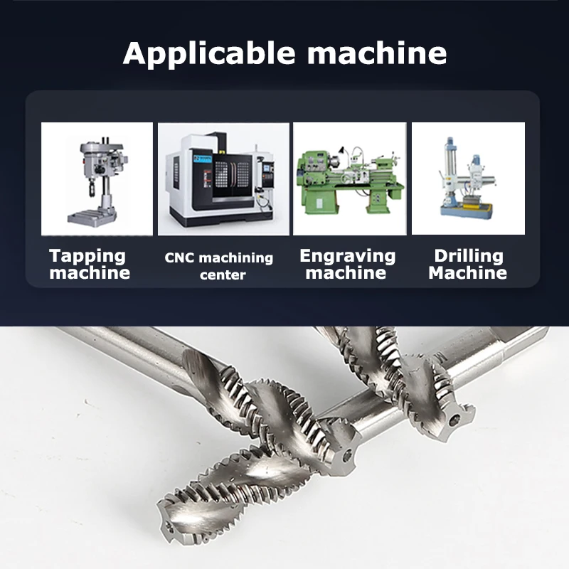 Imagem -04 - Máquina Espiral da Torneira da Flauta do Hss Parafuso da Linha para o Furo Cego do Metal Métrico m2 m3 m4 m5 m6 m8 M10 M12 M14 M16 M18 M20 M22 M24 M27 M30