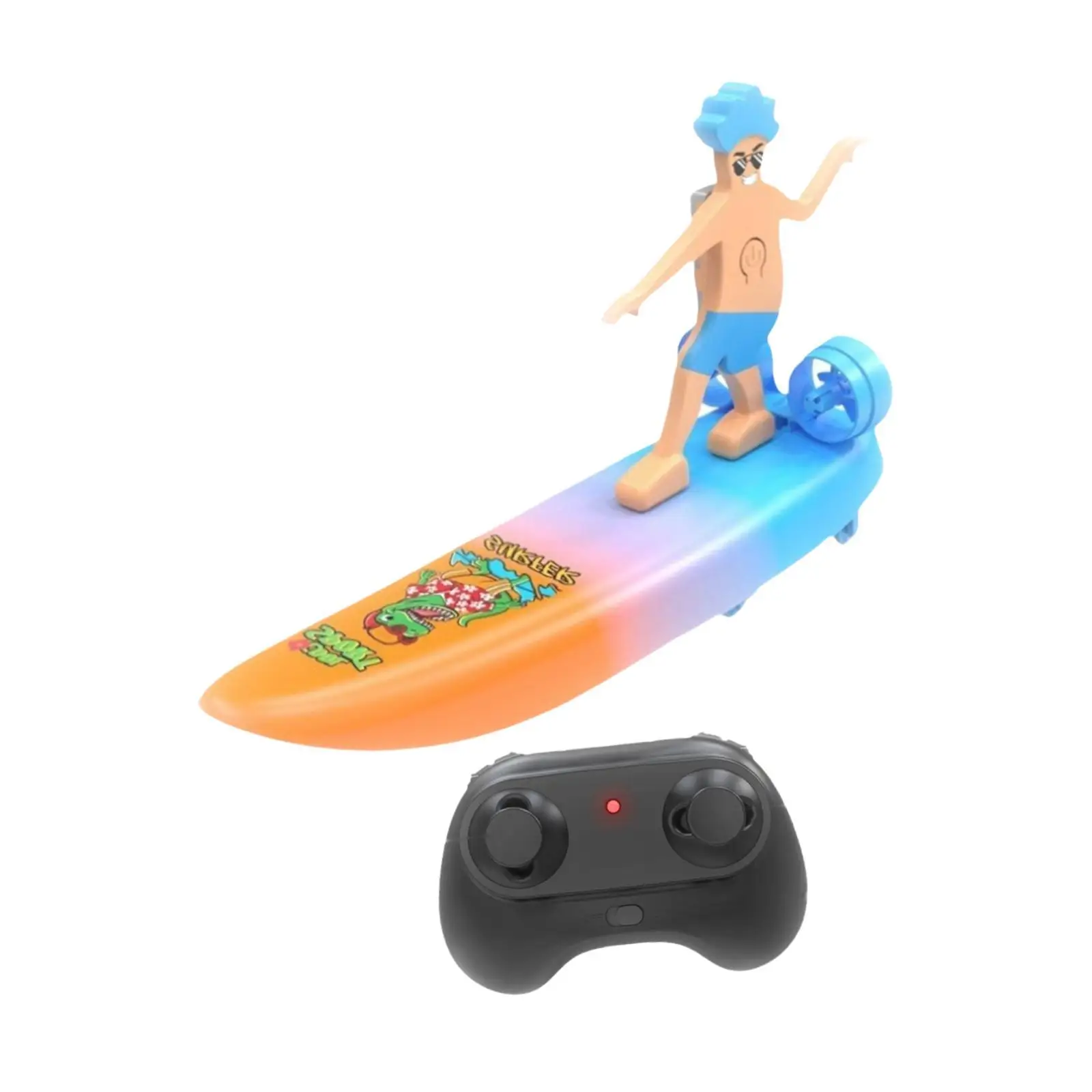 RC Boat High Speed Summer Toy Waterproof Surfboard for Kids Adults Gift