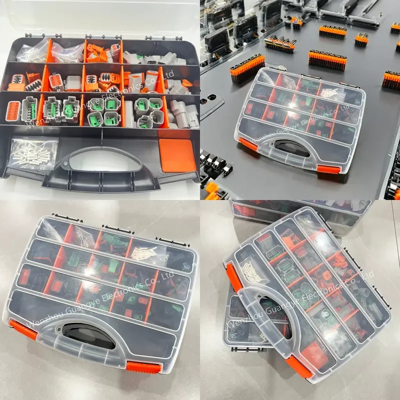 Pin Connector Kit 382pcs DT Adapter Connector with 12 Pins IP67 Protection Grade Plastic Housing Computer Material