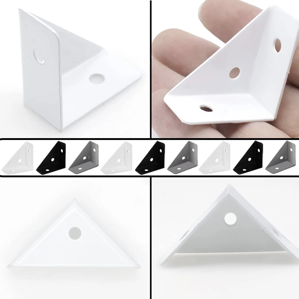 4pcs right triangle corner supports black and white gray decorative corner support Cold rolled steel supports connection support