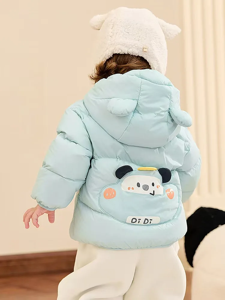 Children Down Jacket Girls Winter Baby Lightweight Boys Baby Jacket 2025 New Style Cute White Duck Down Trendy Cartoon Animals