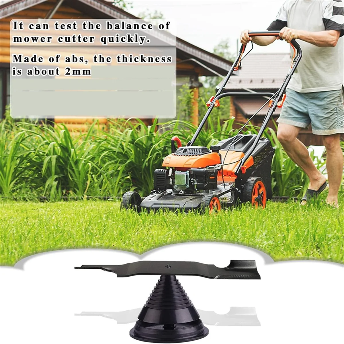 ABGV 4PCS Afilador de cuchillas para cortacésped, Afilador de cuchillas para cortacésped con equilibrador de cuchillas para cualquier taladro manual