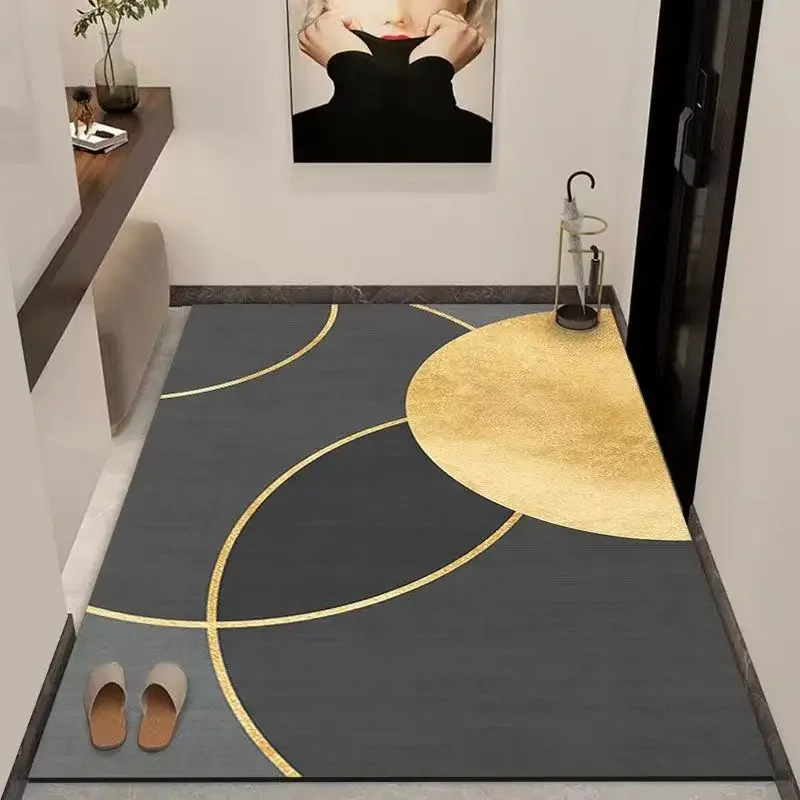 Diatom Mud Entrance Door Mat Living Room Floor Mat Kitchen Bathroom Absorbent Anti Slip Entrance Rugs Large Size Fully Covered