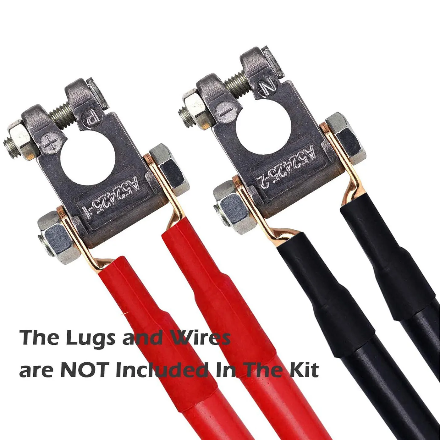 Battery Terminals(Heavy Duty) Battery Terminal Negative & Positive With Plastic Cover Made Of Lead Alloy Kit-A54R