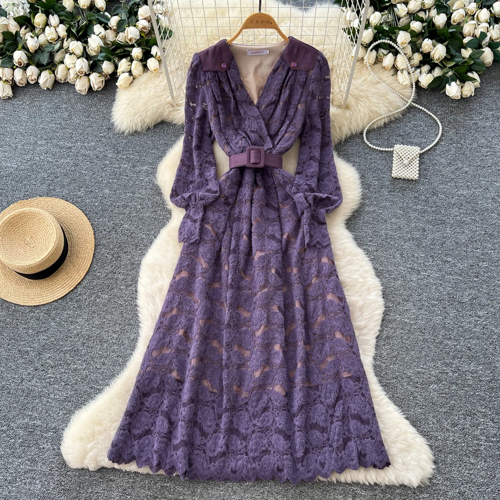 

Элегантное платье трапециевидной формы с v-образным вырезом и длинными рукавами в стиле ретро, платье трапециевидной формы с высокой талией, женский сарафан, церемониальные платья