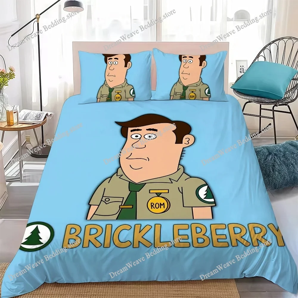 

Cartoon B-Brickleberry Duvet Cover Set Home Style Bedding Soft Laundry Cotton Bed Student Dormitory Gift