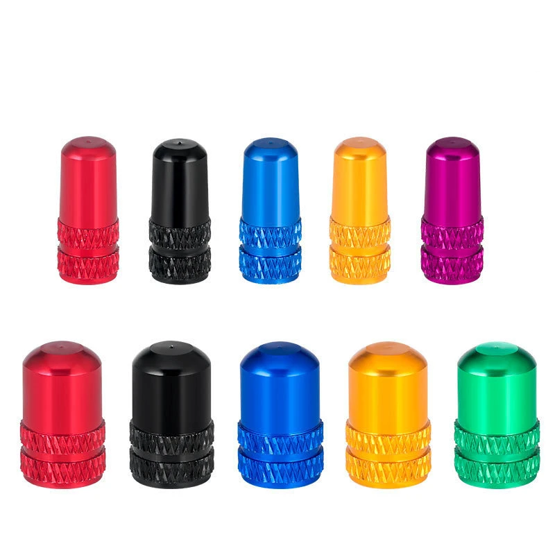 4Pcs Aluminum Bicycle Tire Valve Cap Schrader/Presta Valve Cap Bike Tire Caps With Vacuum Tire Law Mouth Nut Cycling Accessories