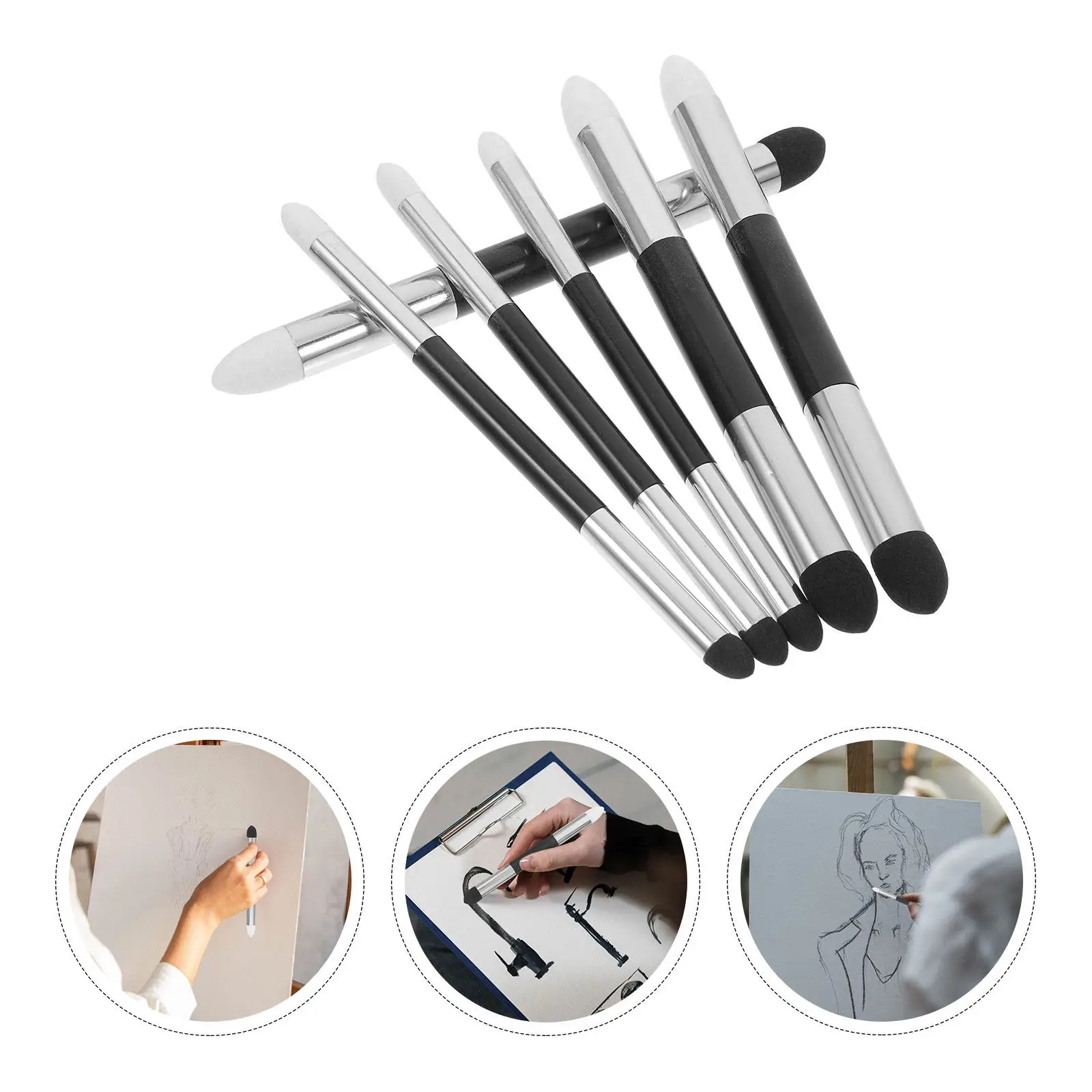 

Набор из 6 штук: бумажные растушевки для рисования, инструменты для рисования углем и карандашом, портативные аксессуары для художников, ластик-губка