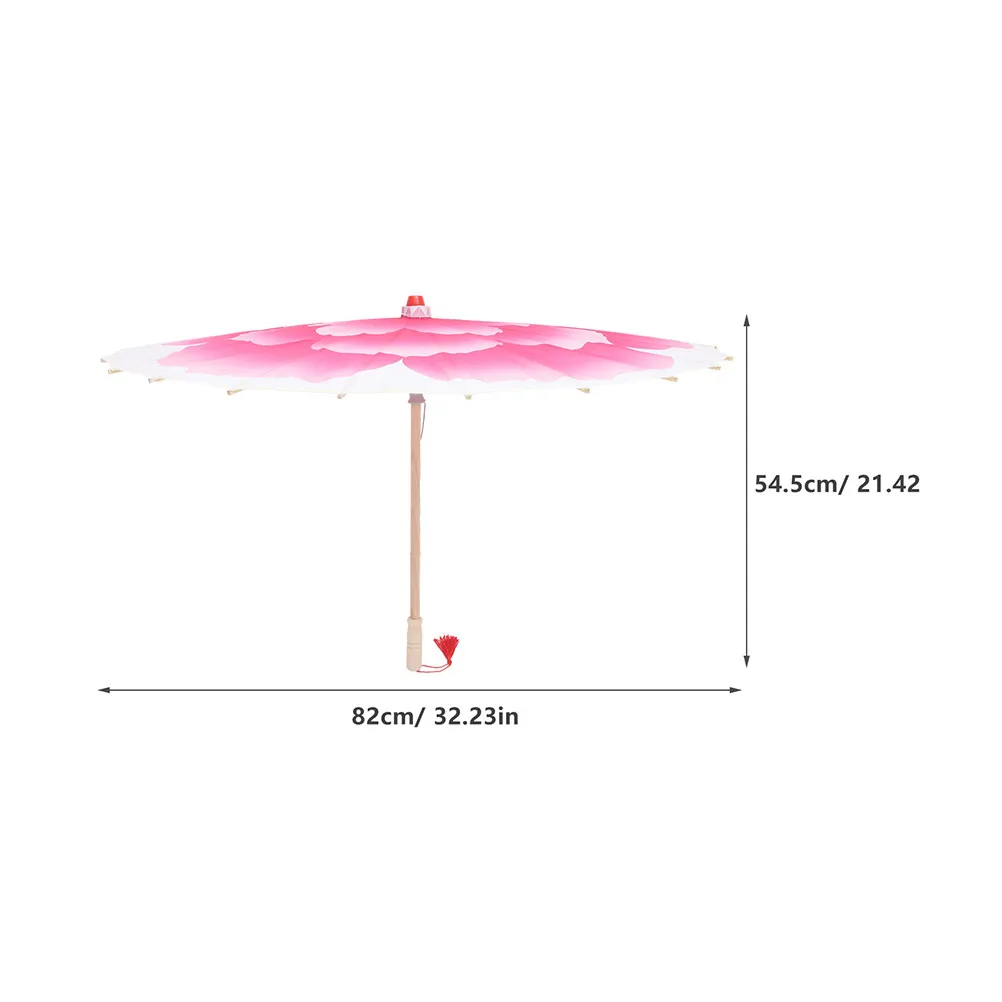 2Pcs Peony Oil-Paper Umbrella Handmade Bamboo Classic Chinese Umbrellas for Women Decorative Stage Performance Asian Parasol