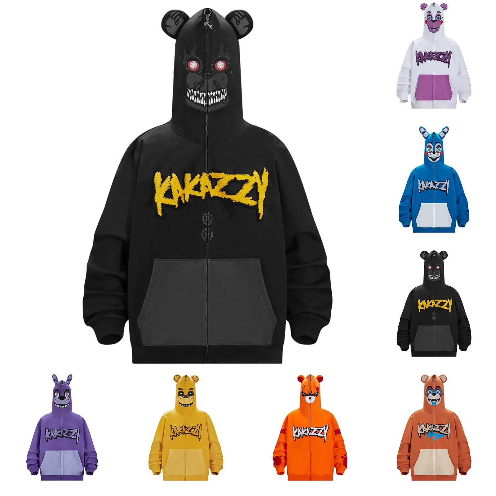 Boys Girls Clothes Fanf Hoodie Sweatshirt Spring Autumn Five Nights At Freddy Cartoon Hooded Sweatshirt Girls Clothing Zipper