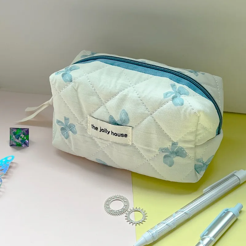 حقيبة أقلام رصاص بتصميم عقدة على شكل فيونكة وردية، حقيبة أقلام محمولة عصرية، حقيبة تخزين متعددة الوظائف