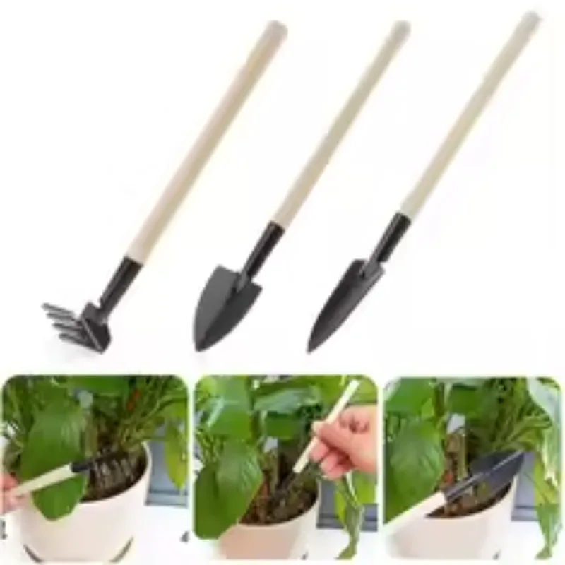 1Set Mini Garden Tool Set for Garden Plants Flower Pot Cactus Vegetables Digging Weeding Gardening Tools and Equipment