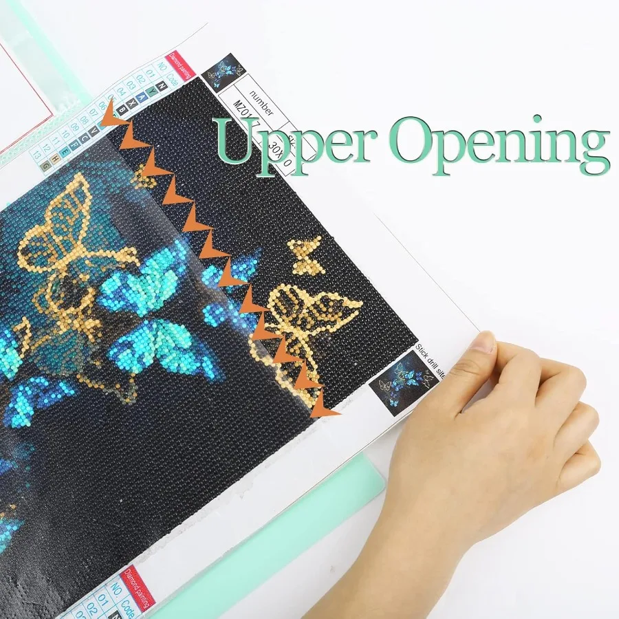 Libro de almacenamiento de pintura de diamante A3, libro de presentación de almacenamiento de arte de diamante grande de 30x40 con 60 páginas, arte de pintura de diamante P, 2 paquetes