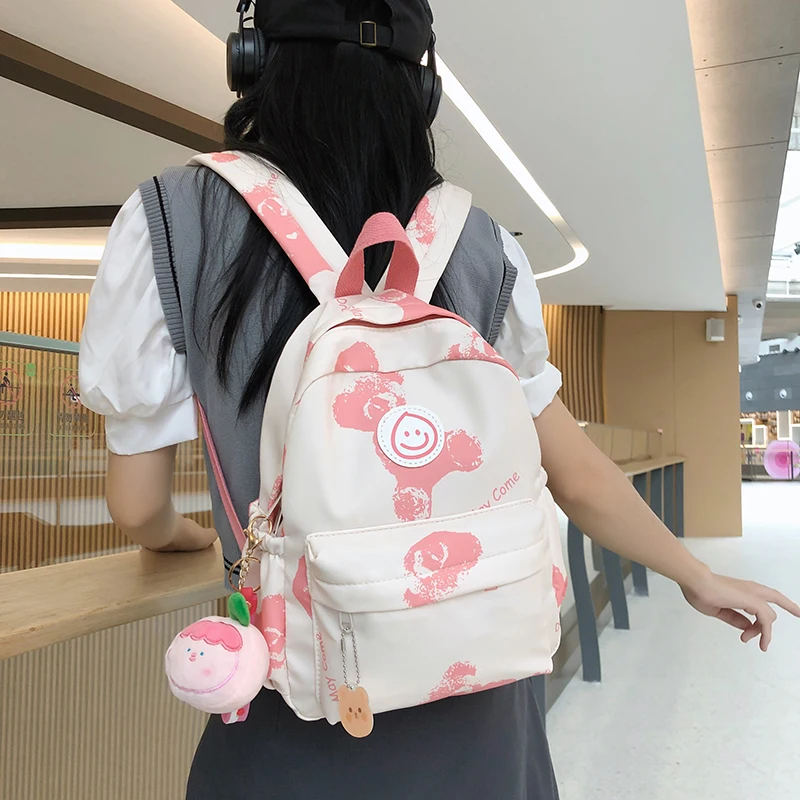 

2023 New Light Student Backpacks School for Teenage Girls Fashion Backpack Schoolbag Waterproof Women Laptop Nylon Travel Bag