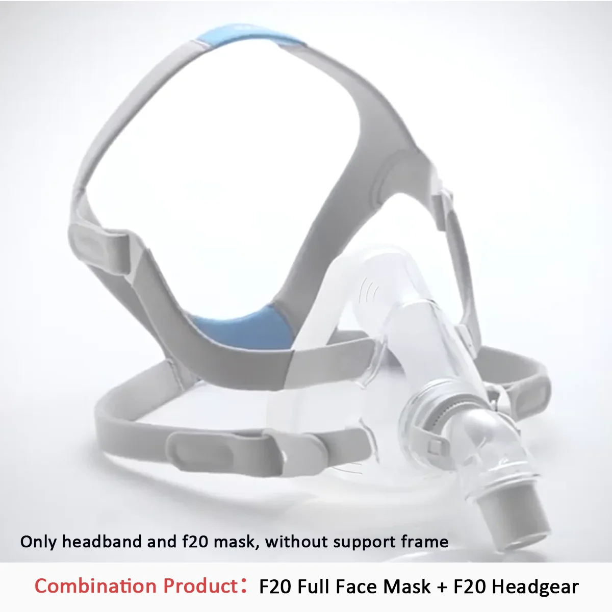 F20 Series Product,CPAP Replacement Supplies,F20 Full Face Replacement Cushion + 1 pack Headgear , Compatible with Resmed*