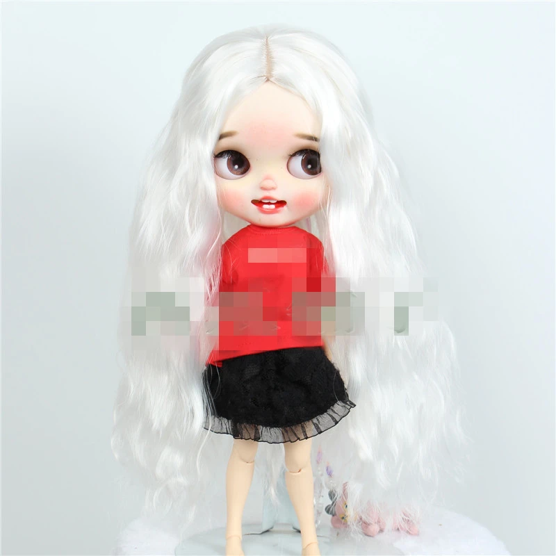 Blyth doll wig suitable for Blyth size multi-color wig super soft silk medium split instant noodle roll doll accessories