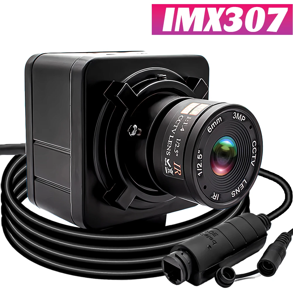 WGWK 1080P 60FPS IP Camera Module 2MP IMX307 CMOS Ultra Low-illumination 6mm 58° Fixed Focus Lens RTSP Onvif POE Security Webcam