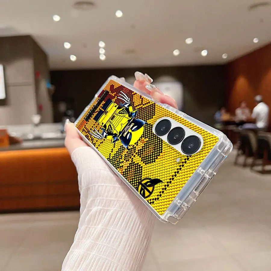 Marvel Deadpool Wolverine Back Phone Cover Case for Samsung Galaxy ZFold3 ZFold4 Z Fold 7 6 5 4 3 ZFold7 ZFold6 ZFold5
