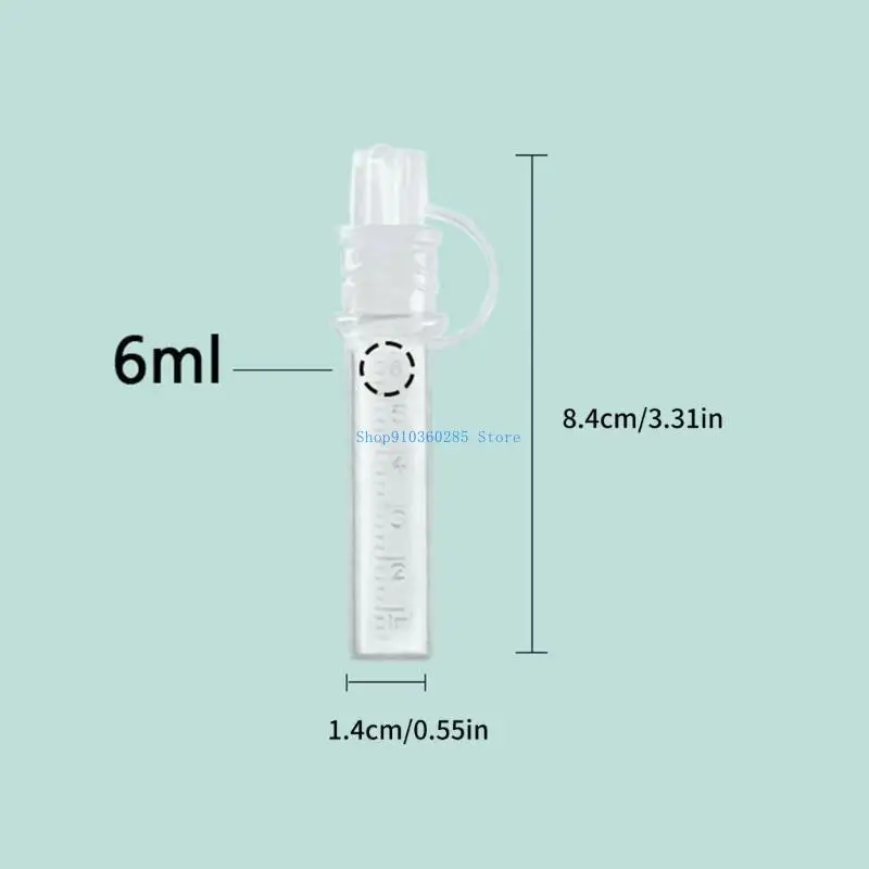 K9FF 6 قطعة مجمع اللبأ أنبوب تخزين حليب الرضاعة الطبيعية 6 مللي مجموعة حليب الثدي للتعبير قبل الولادة وما بعد الولادة