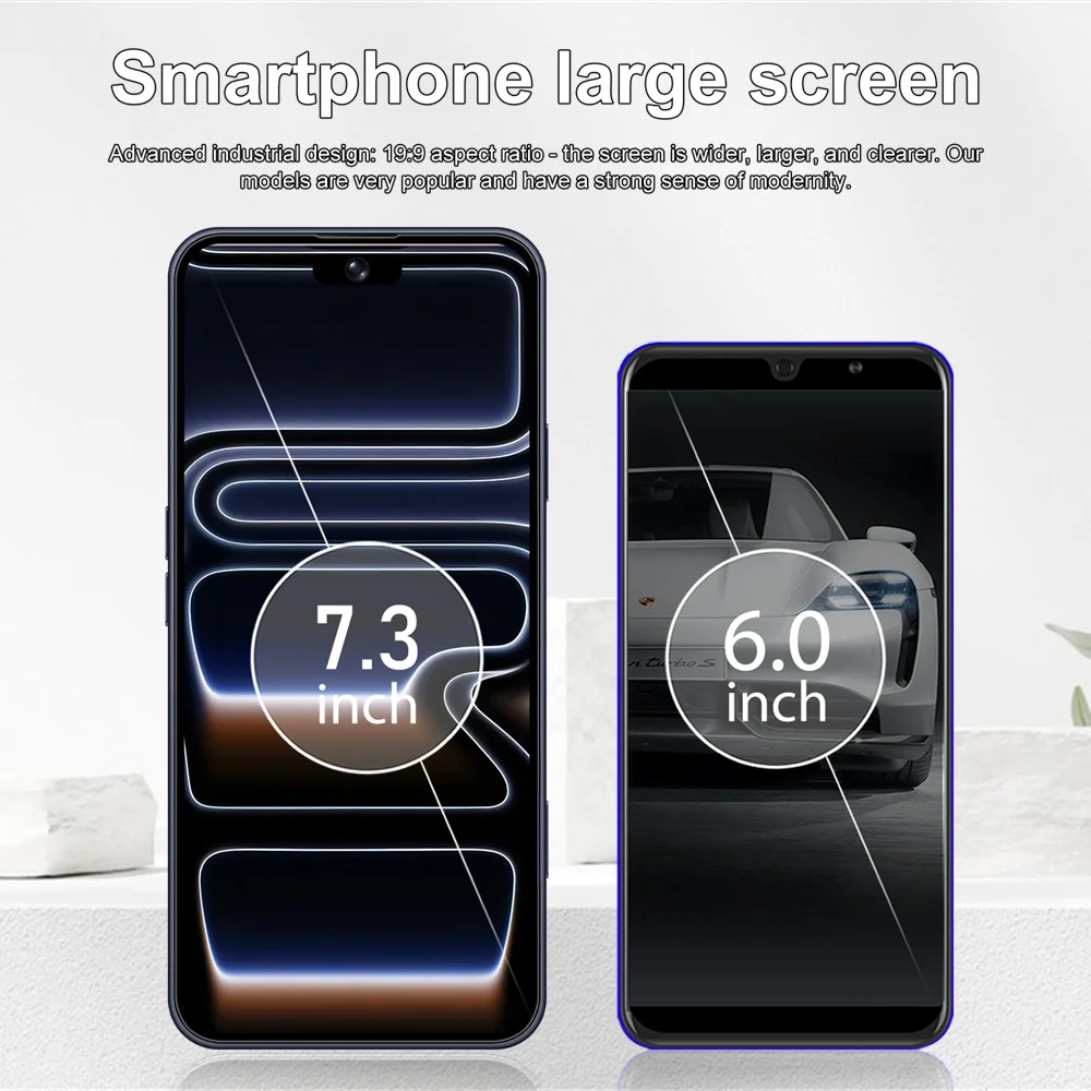 K-Touch Smartphone für 17 Pro Max 7,3 Zoll Vollbild-Handy 22G+2TB Mobiltelefon 16+48MP 5G Dual-SIM 7800mAh Akku Face ID Entsperrt Android 15 Handys – Detail 17