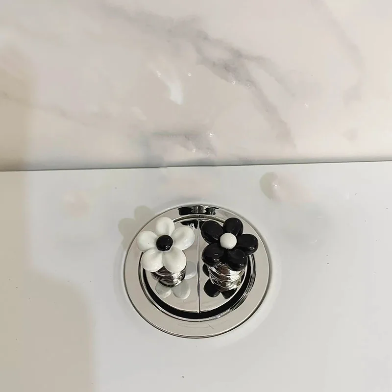 Toilet Flush Handle, Small Flower Design, Universal Toilet Lid Remover, Water Tank Switch Button, Home Bathroom Accessory