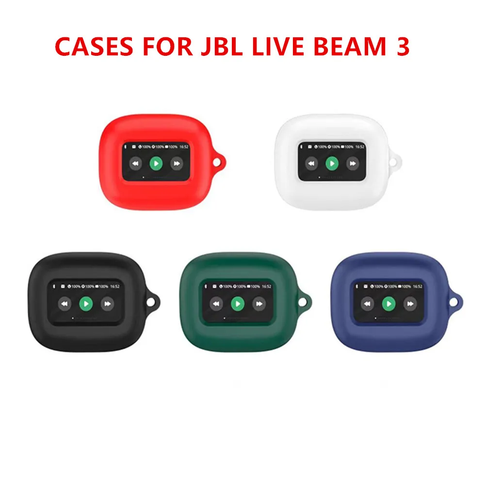 Soft Shockproof Silicone Capa para JBL, fone de ouvido Shell, fones de ouvido, Live Beam, BuDS 3 Case, cor sólida
