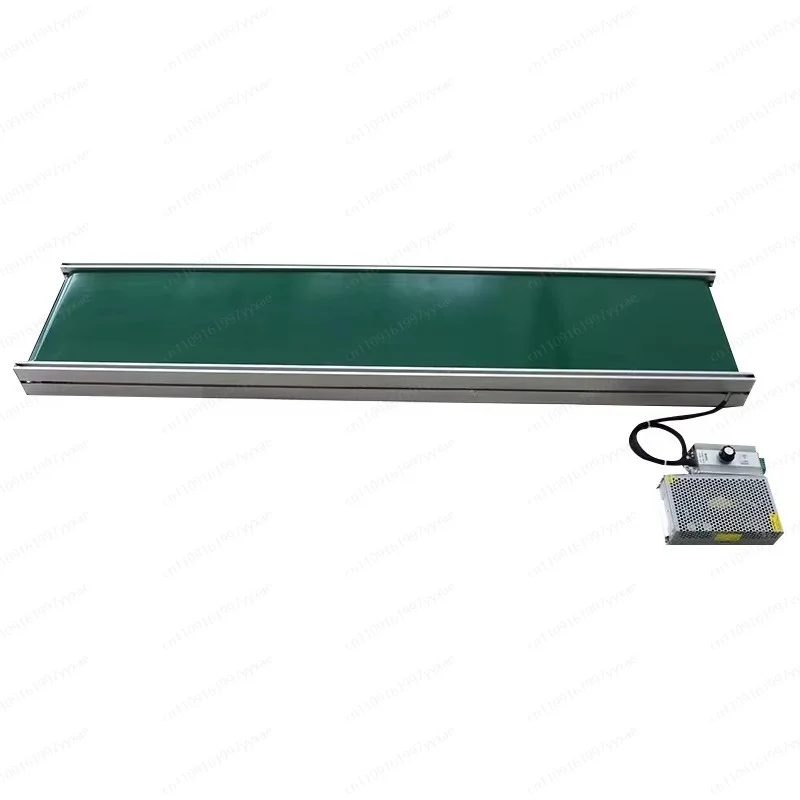 Adjustable miniature conveyor belt for packaging and transportation