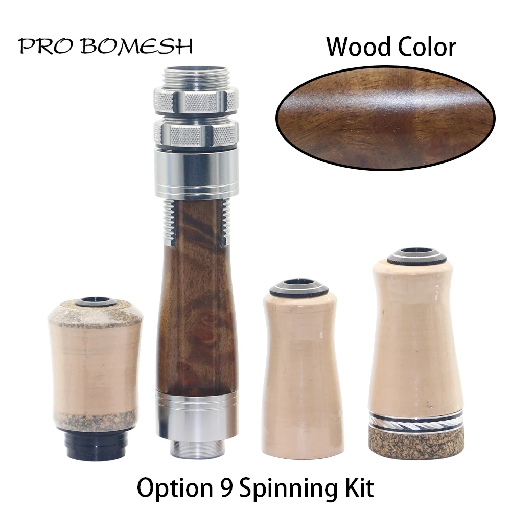 Pro Bomesh Holz Spinning Casting Reel Sitz Split 3A Kork Griff Kit DIY Forelle Angelrute Gebäude Komponente Reparatur Zubehör – Detail 28
