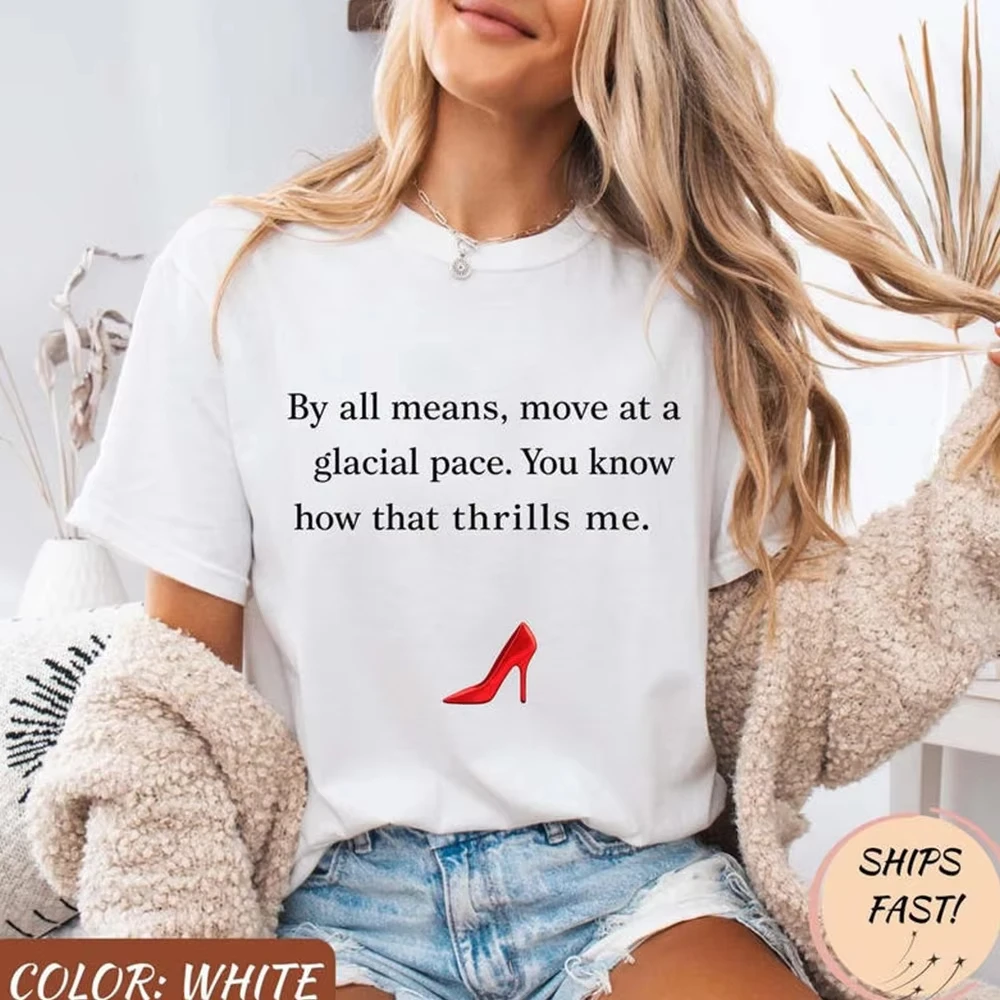Camiseta Glacial Pace con cita de Devil Wears, camiseta gráfica Glacial Pace That's All, camisetas Miranda Laby Boss, camiseta vintage de moda