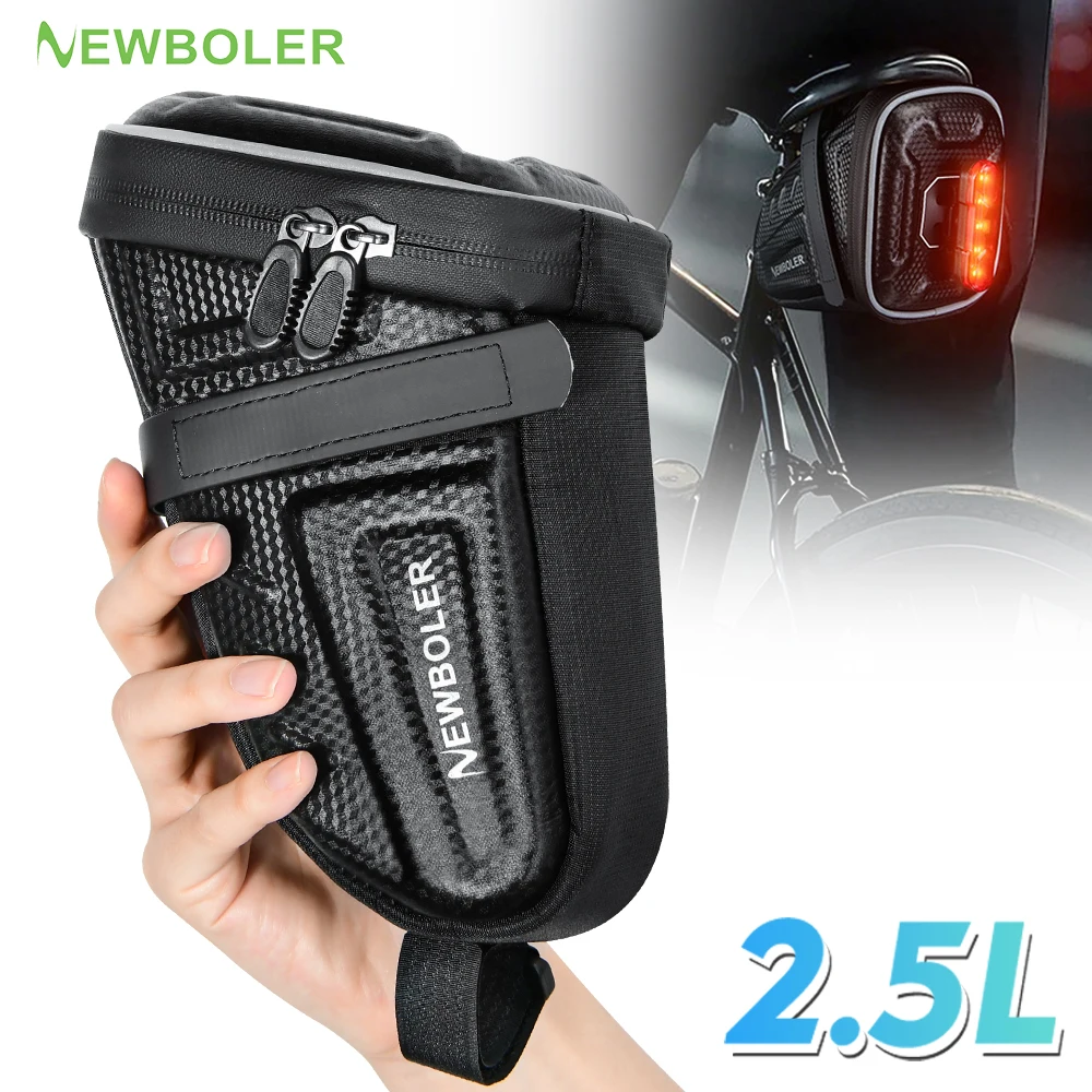 

​NEWBOLER 1.5L/2.5L Large Capacity Bicycle Saddle Bag Waterproof MTB Road Bike Saddle Bag Bicycle Tool Holder Bag