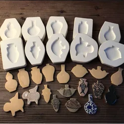 Ceramic Plaster Mold Vase Pattern Gypsum Moulds for DIY Clay Pottery Ceramic Molding Auxiliary Tools