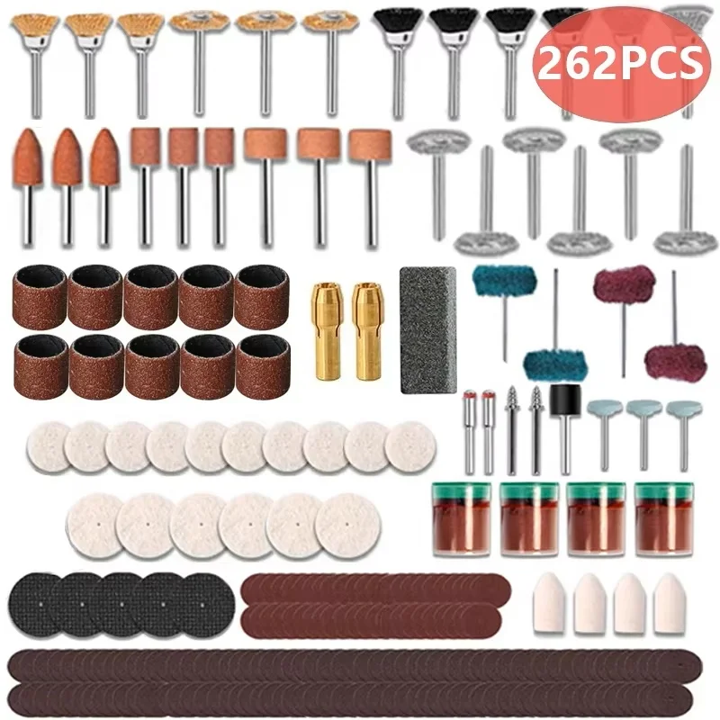 

147/262 PCS/lot Power Tools Dremel Rotary Tool Accessory Set Fits for Dremel mini Drill Grinding Polishing Dremel Accessories