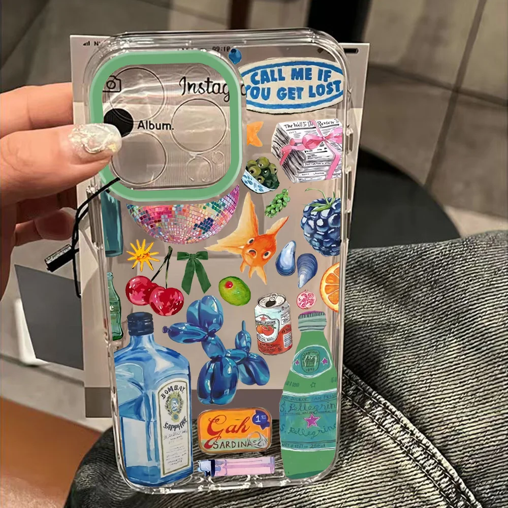 Summer Beach Fruit Wine Phone Case For Samsung Galaxy S26 S25 S24 S23 S22 S21 S20 FE Note20 Note10 Edge Plus Ultra Lite 5G Cover