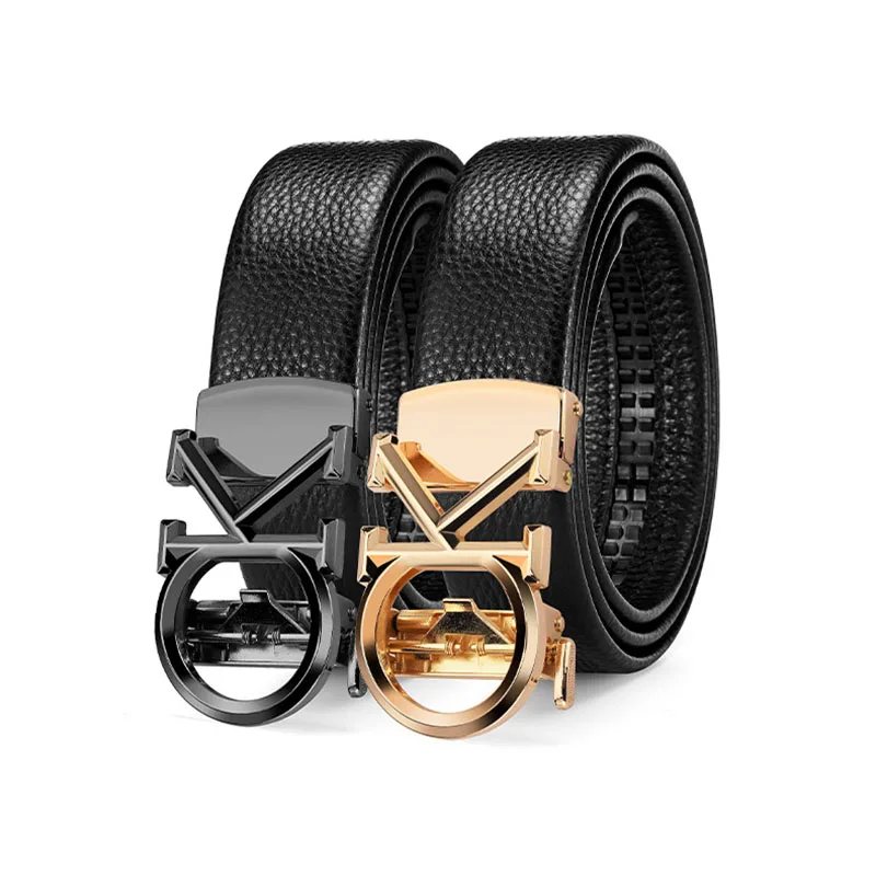 Hot Selling Letter Alloy Buckle and Automatic Buckle Business Men's Belt, Daily Multifunctional Decoration Suit Jeans Belt