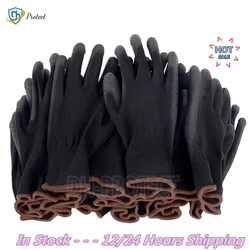 2-60 Pairs of Nylon PU Gloves Safety Work Maintenance Special Gloves Palm Coated Gloves Carpenter Maintenance Worker Supplies 2-
