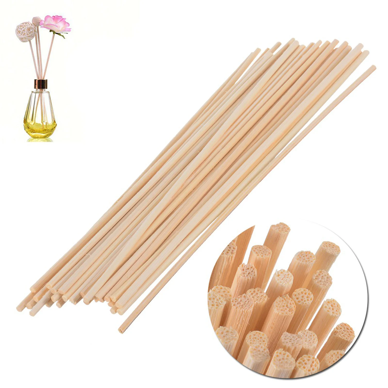 100pcs Reed Diffuser Sticks Fragrance Essential Oil Reed Diffuser Replacements Sticks for Home Office