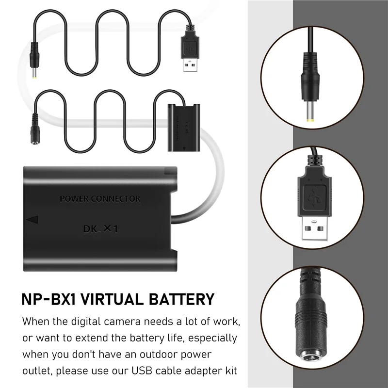 Bateria virtual B68A NP-BX1 DK-X1 para câmera Sony DSC-RX100 DSC RX1 RX1R RX100