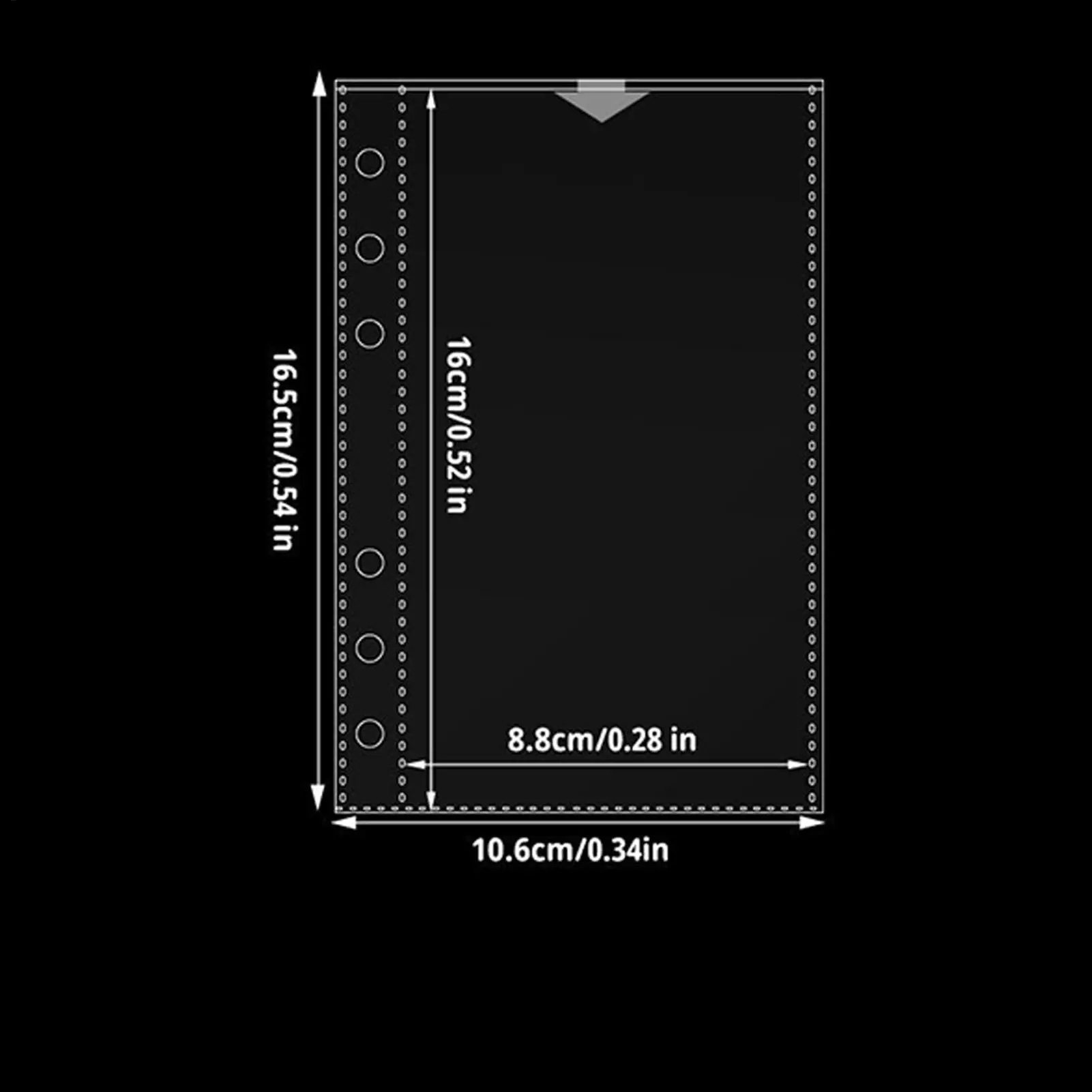 10pcs Mini A6 Binder Pocket Clear Binder Pouches Zipperless Cash Budget Binder Envelopes Top Open Sleeves Page Protectors