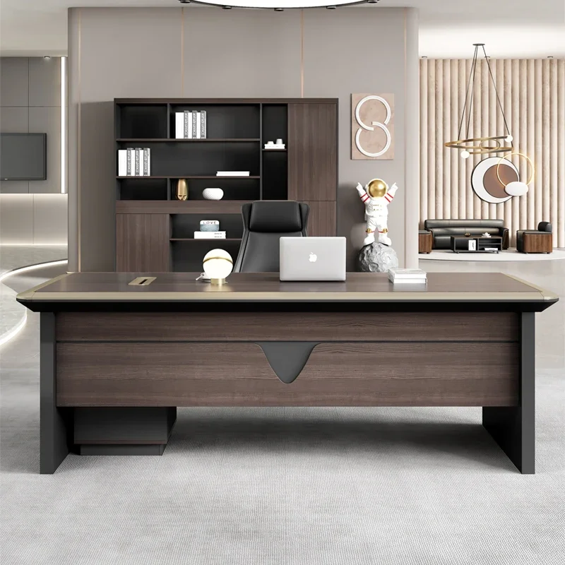 Modern Computer Office Desks With Drawers Wooden Luxury Corner Office Desks Manager Simple Design Furniture Er Arbeitet LLOD