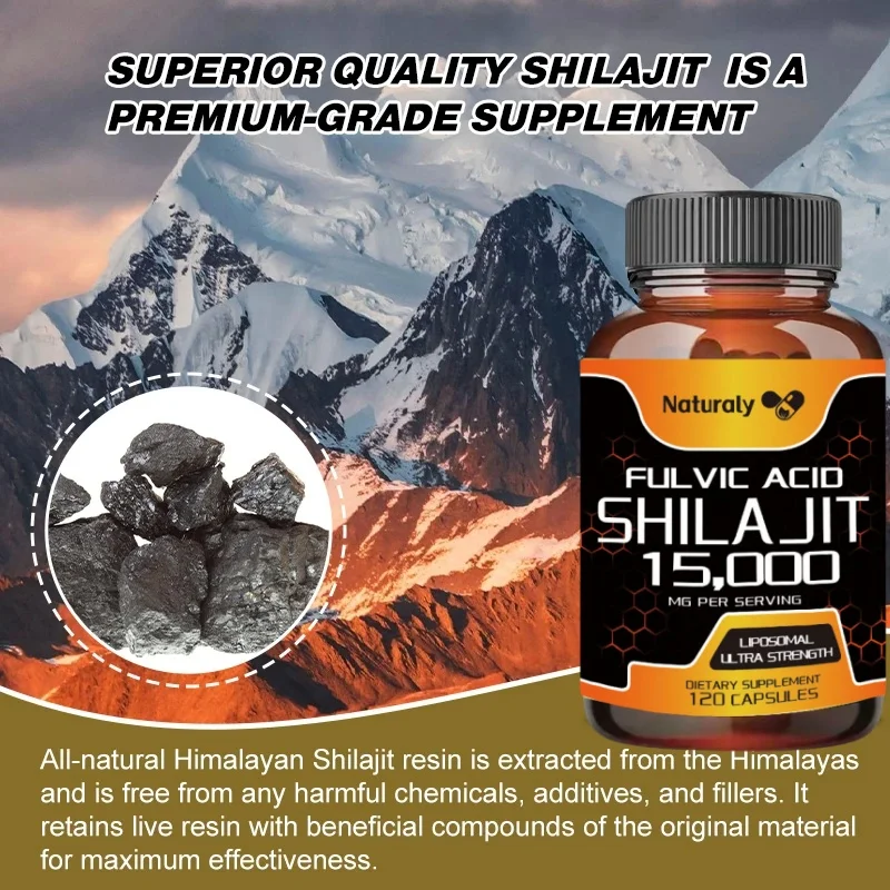 Natural Pure Shilajit Resin Fulvic Acid Test – Immune System Support, Memory and Brain Function, Powerful Antioxidant