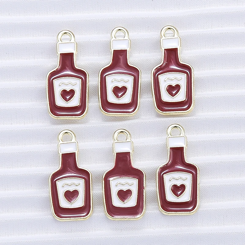 10 Stück Mix süße Sommergetränk Charms Emaille Eis Popsicle Charms Anhänger für Schmuckherstellung DIY Ohrringe Halskette Handwerk Geschenk – Detail 7