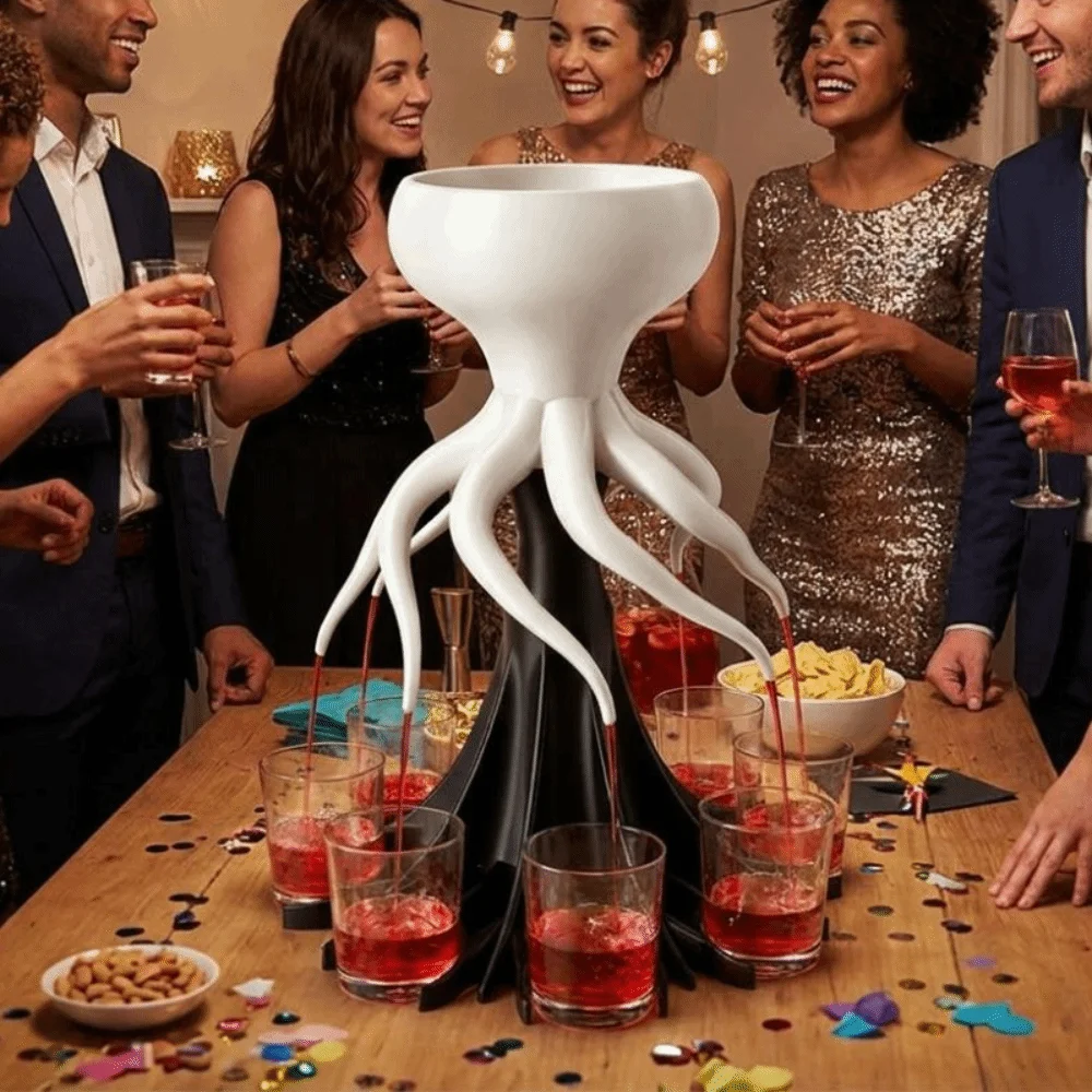 8 Holes 3D Printing Wine Distributor Novelty Multi-shot Liquor Shot Dispenser Beer Tower Unique Gift Beverage Container - view 5
