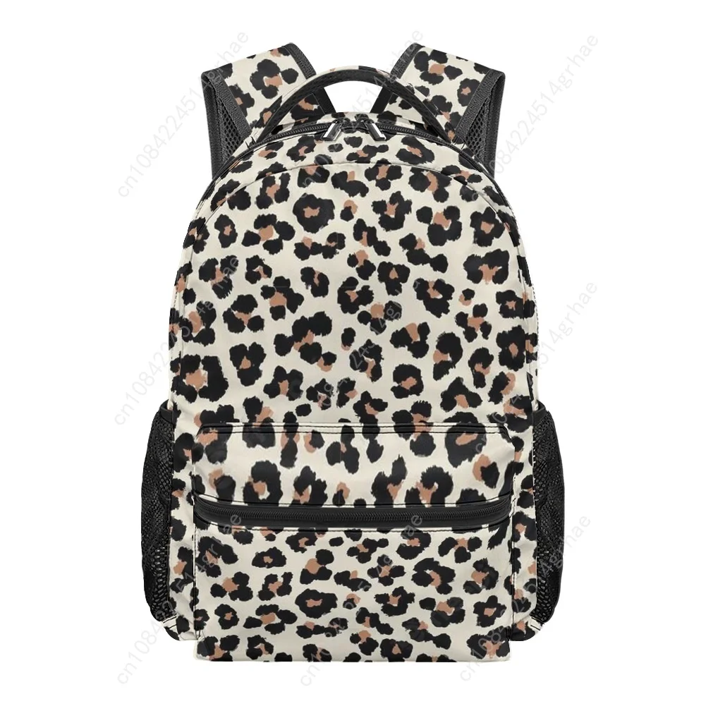Leopard Printed All-over Print Student Backpack Custom Casual Suitable for Travel and Camping Lightweight, and Easy To Clean