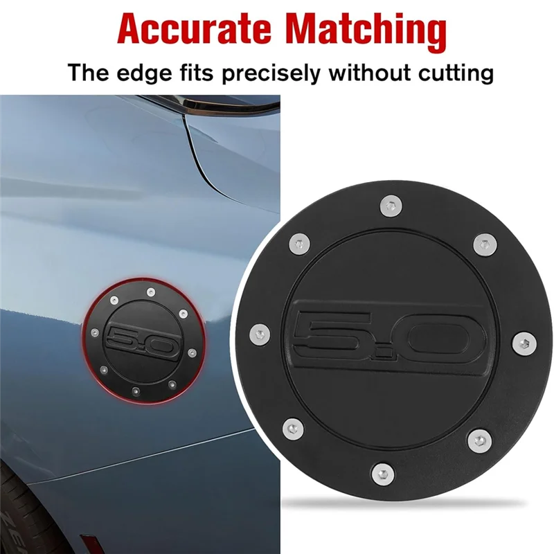 Fuel Filler Door Cover Trim Accessories Car Gas Tank Cap Cover For Ford Mustang 2024 2025 view 4