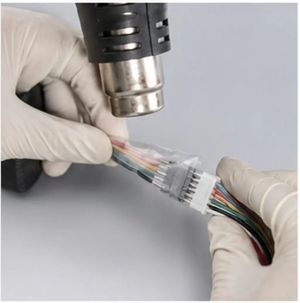 200Pcs PVC Heat Shrink Film Clear Shrinkable Packaging Protector for Cable Insulation Wire Harness Sealing Wrap